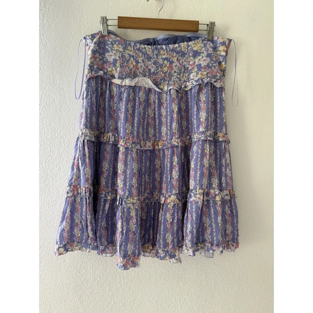 Altar'd State Floral Strapless Mini Lined  Sundress Size XL